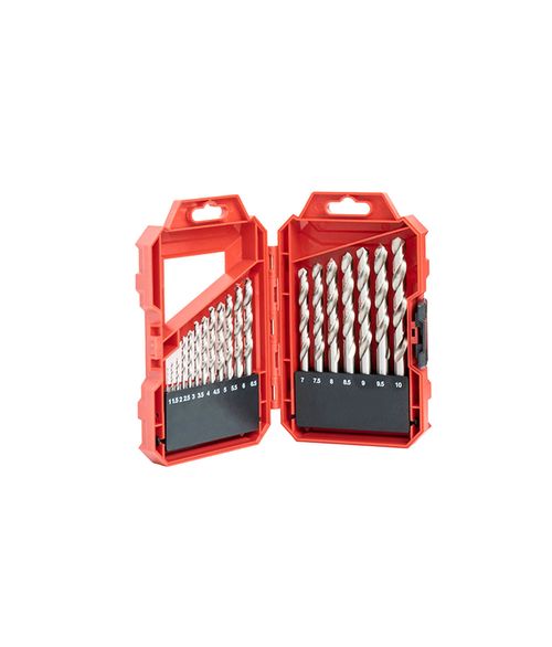 Juego de Mecha de Acero Rápido [1-10 mm] (19 Pzs)